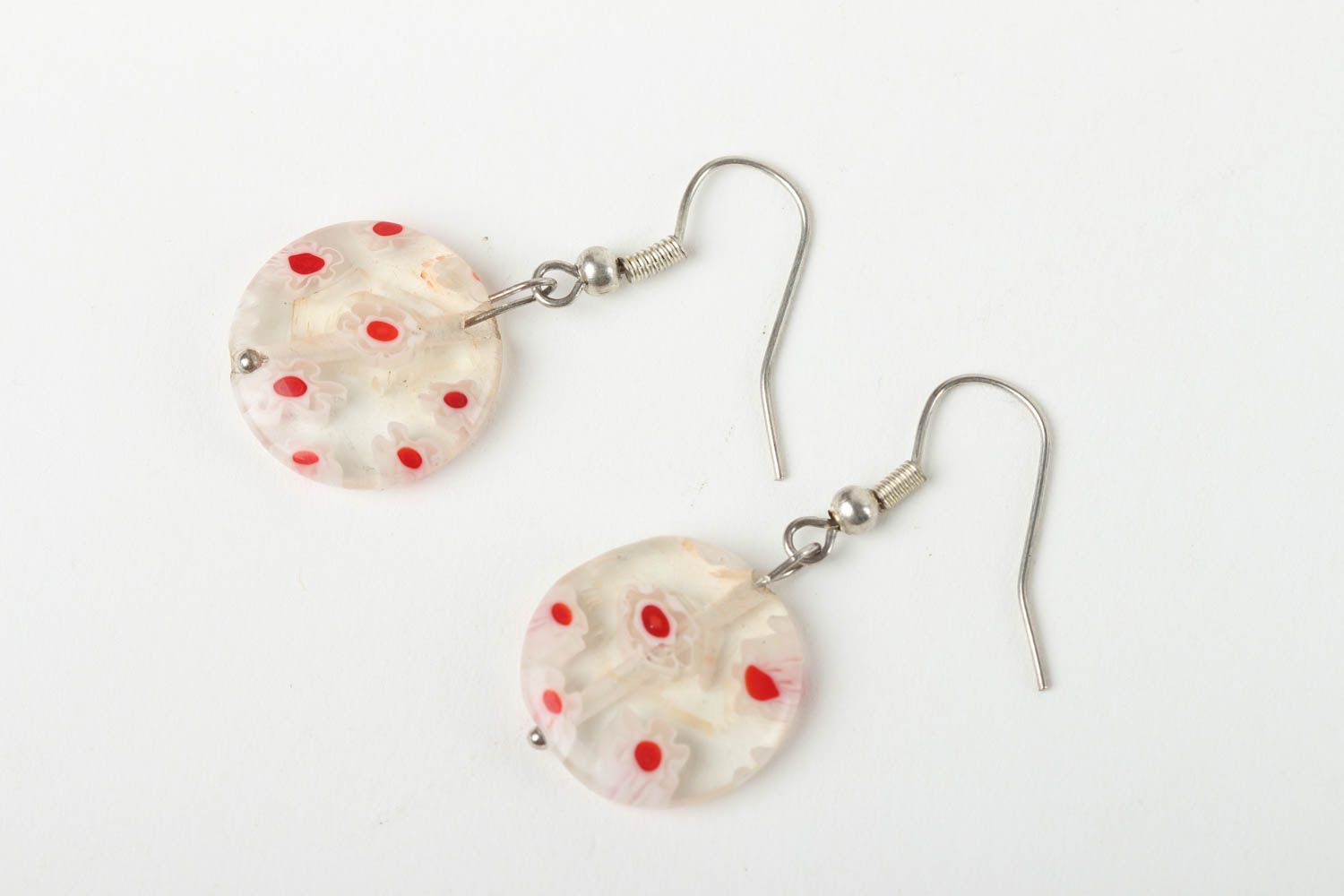 Handmade glass earrings stylish accessories glass jewelry fashion accessories photo 2