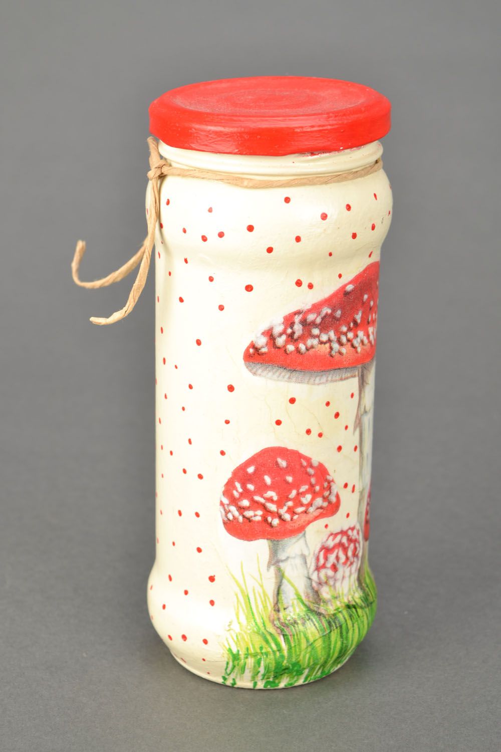 15 oz decorative jar with amanita pattern 0,8 lb photo 3