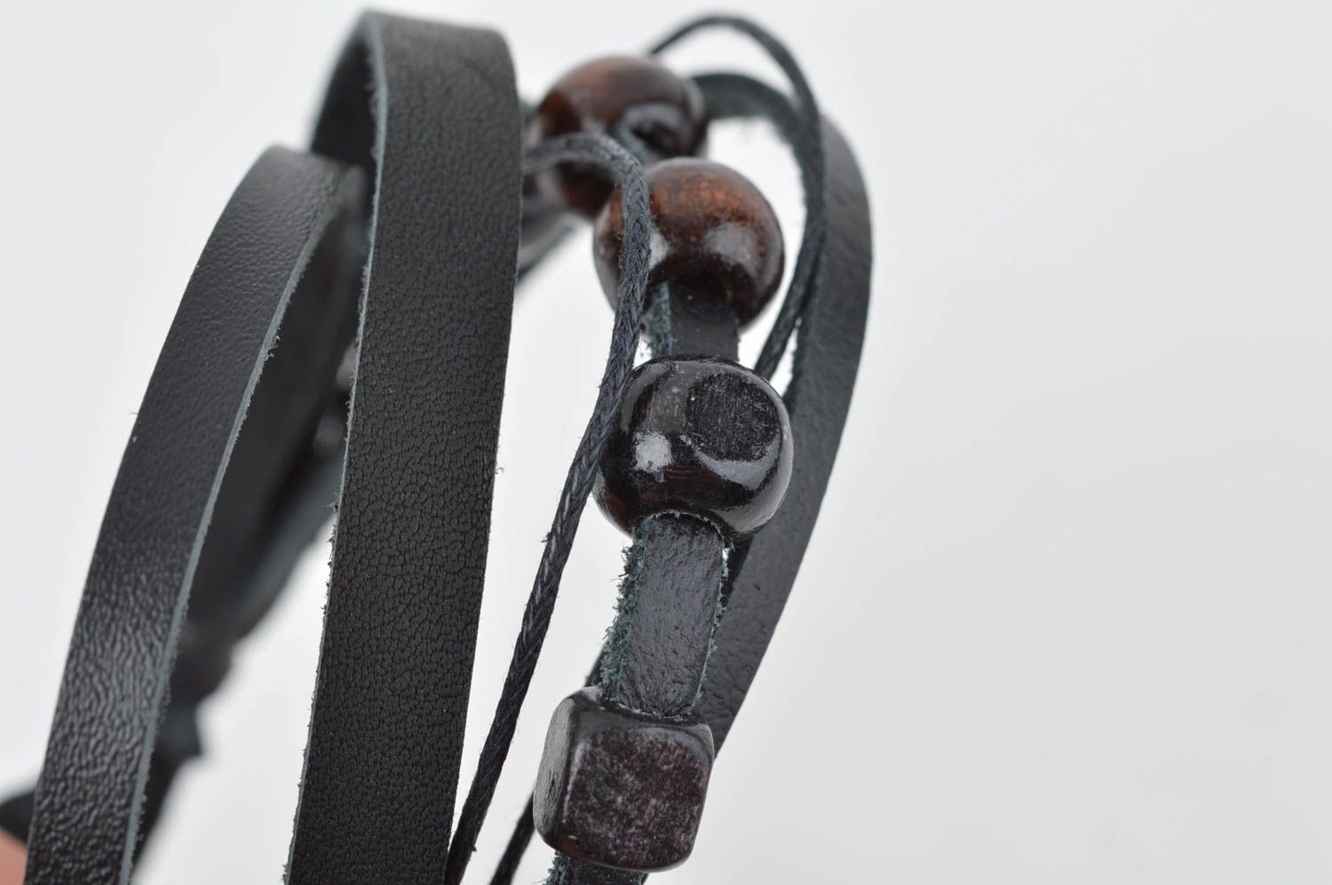 Stylish handmade leather bracelet wrist bracelet designs leather goods photo 5