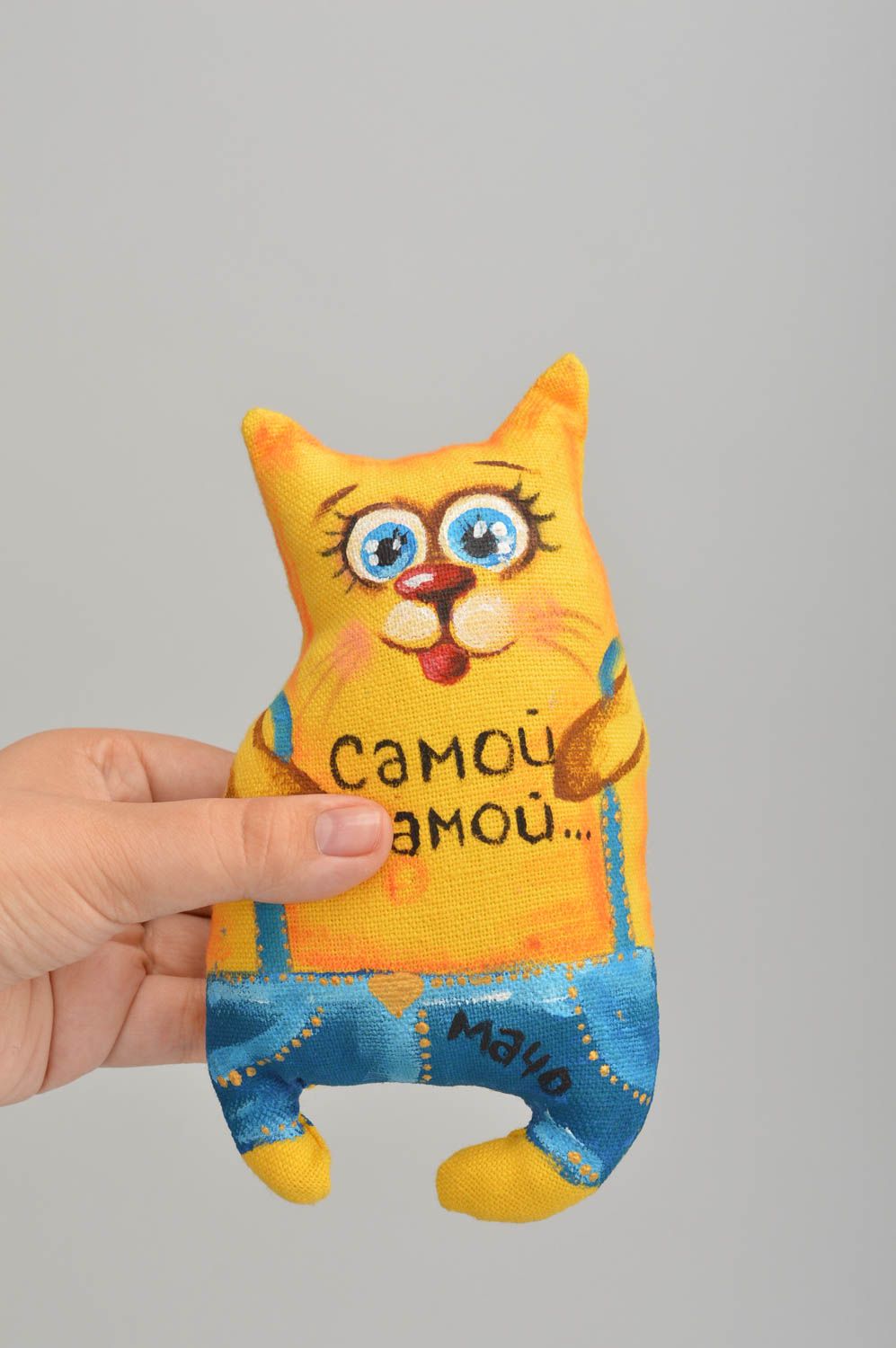 Handmade designer toy cotton painted souvenir textile accessory for kids photo 2