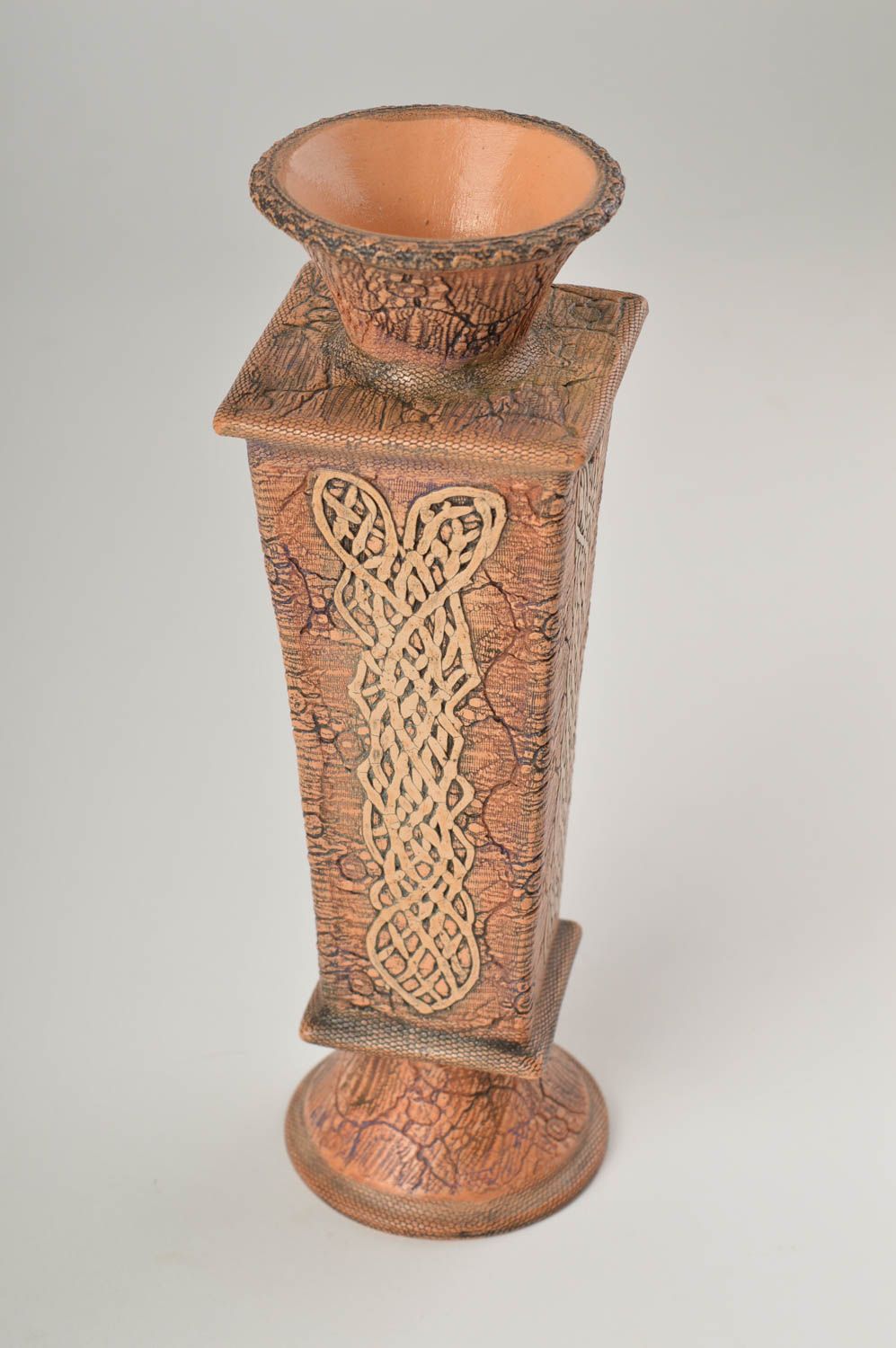 Декор для дома ручной работы керамическая ваза для цветов красивая ваза фото 2