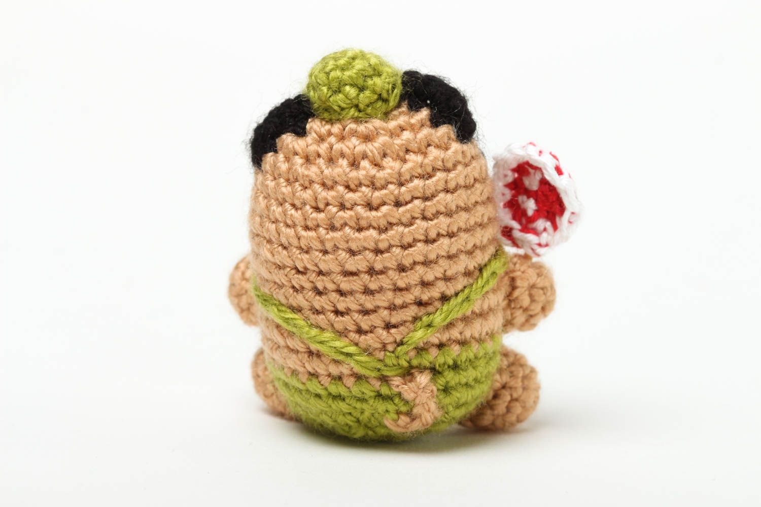 Handmade cute crocheted toy unusual designer interior decor stylish dog photo 3