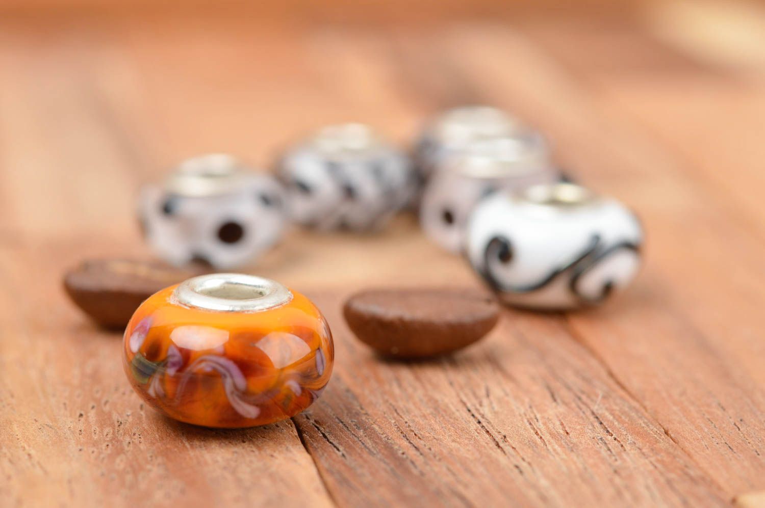 Unusual handmade glass bead jewelry making supplies handmade accessories photo 1