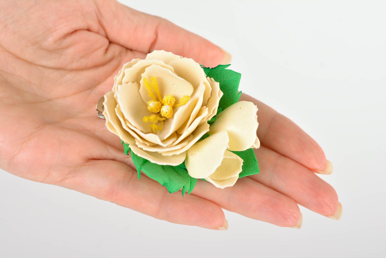 Broche hecho a mano com forma de flor accesorio de moda regalo personalizado foto 2