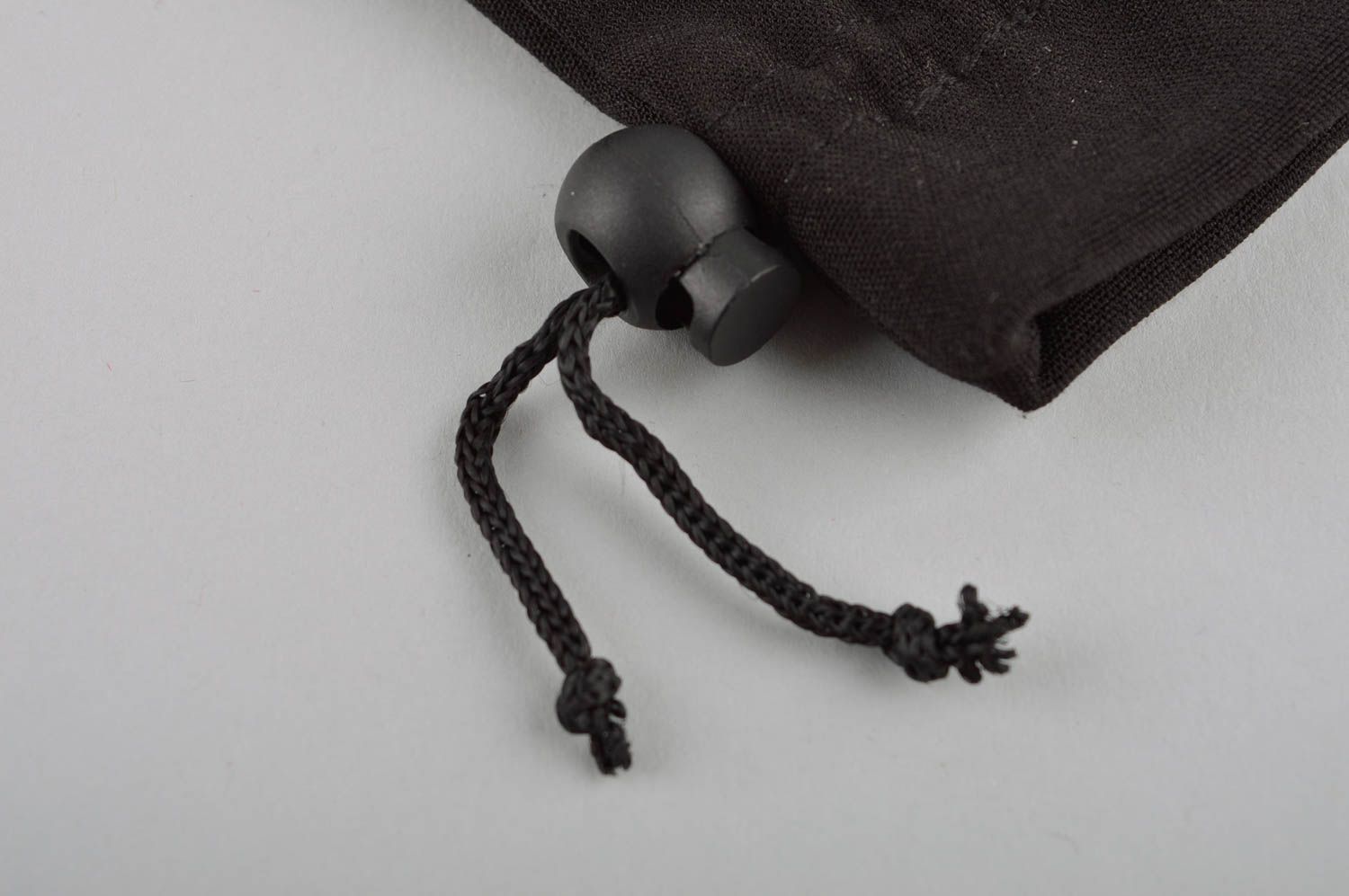 Cartera de mujer accesorio artesanal de seda negra regalo original elegante foto 4