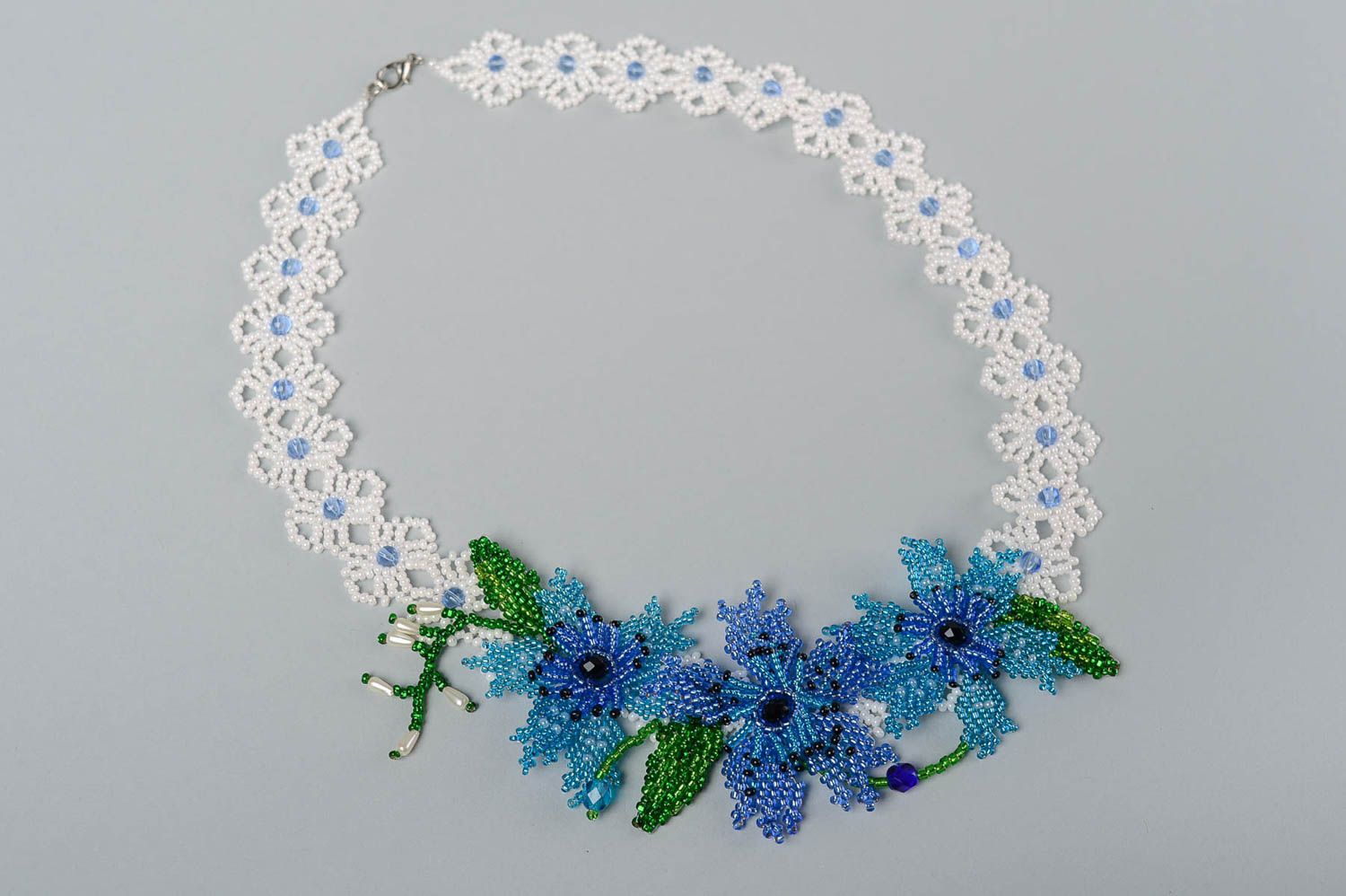 Stylish jewelry handmade seed bead necklace woven bijouterie fashion trends photo 3