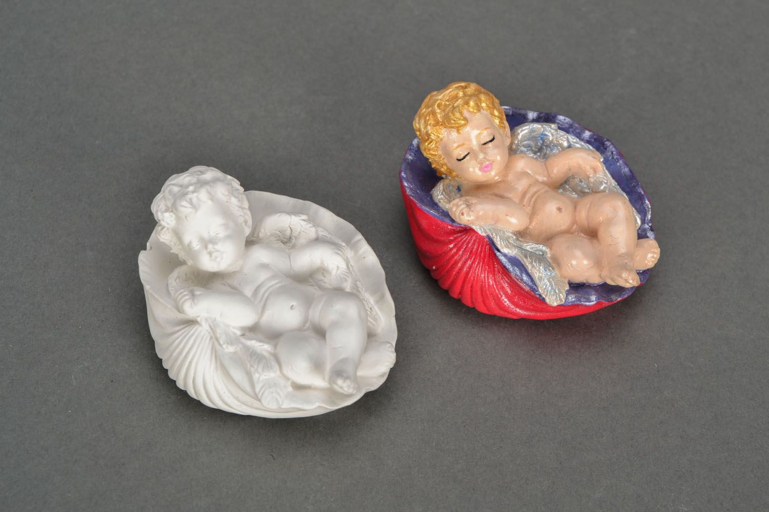 Plaster figurine for painting Angel in a Shell photo 1