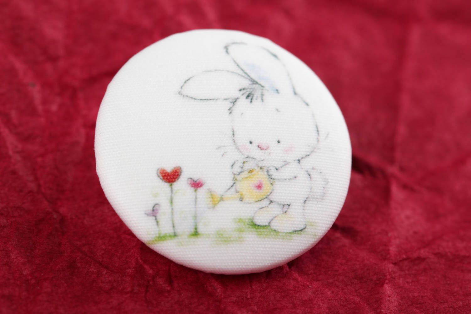 Botón para ropa artesanal material para manualidades regalo original Conejo foto 1