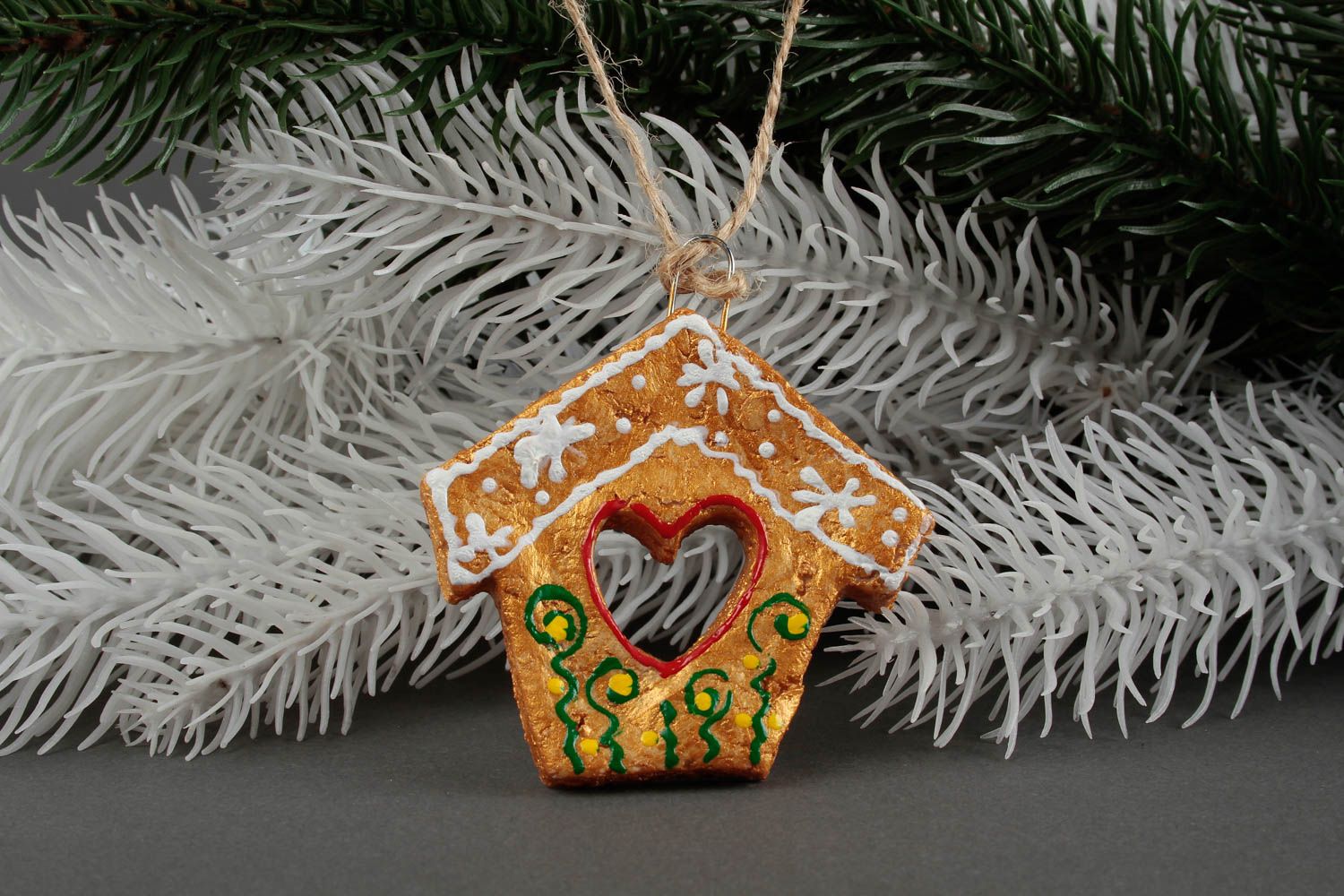 Weihnachtsbaum Dekoration handmade Figur aus Salzteig Schmuck für Weihnachtsbaum foto 1