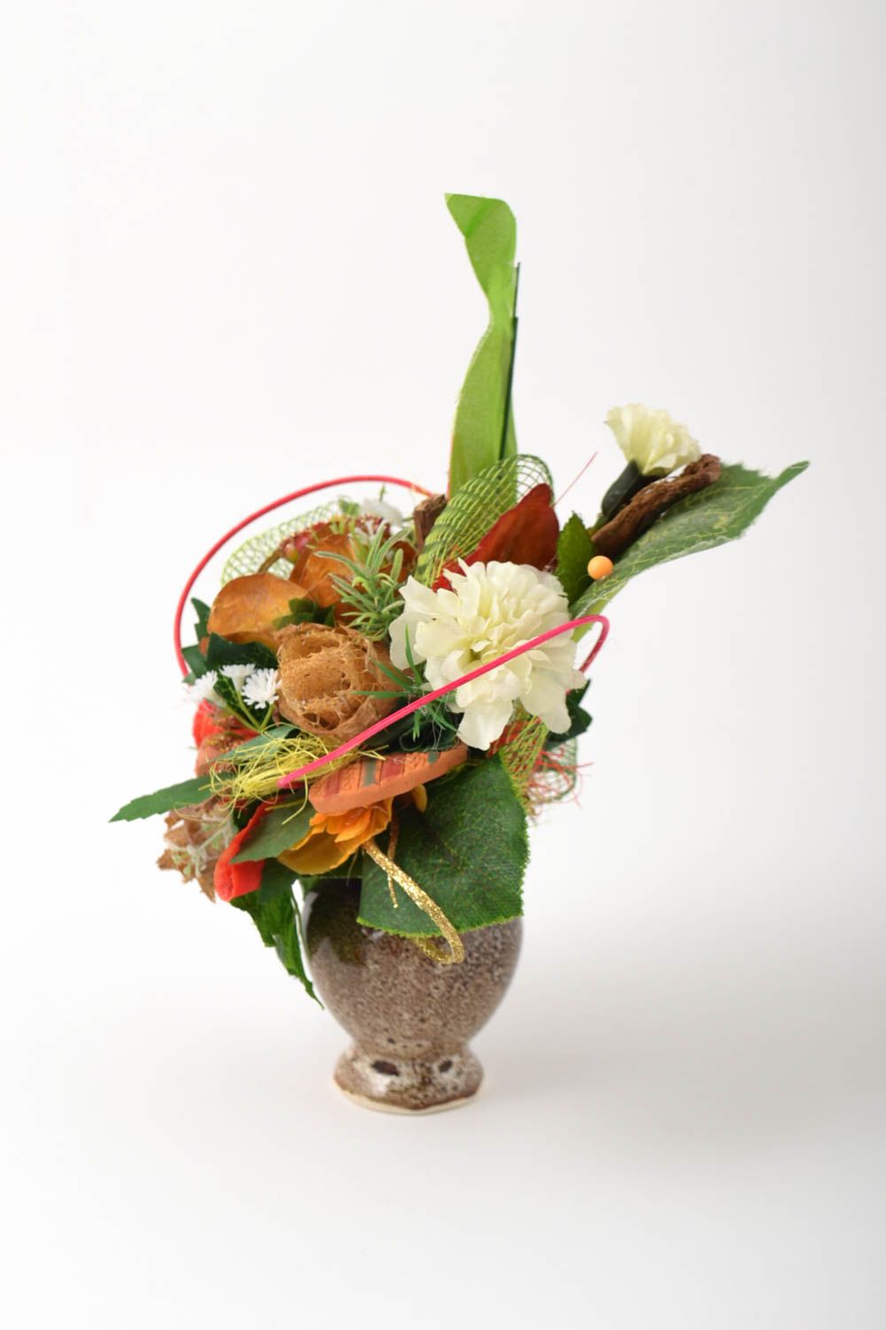 Bouquet artificiale fatto a mano mazzo di fiori decorativo regalo originale foto 4