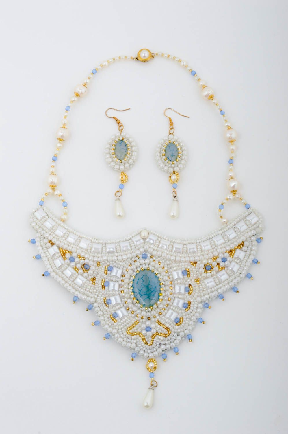 Handmade earrings designer pendant beaded accessory beads jewelry gift ideas photo 2