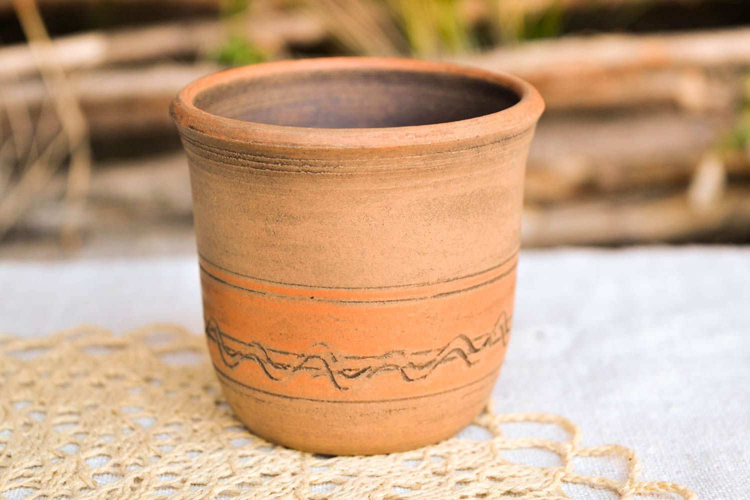 Vaso de cerámica artesanal decoración de cocina regalo original 150 ml foto 1