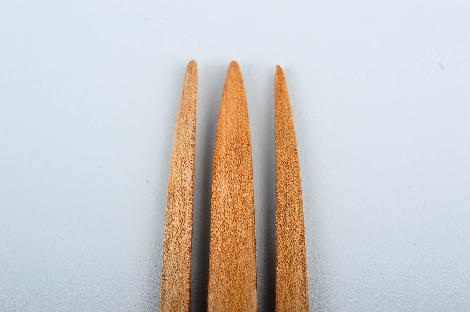 Haarstab Holz handgefertigt Haarschmuck für Dutt Designer Accessoire hellbraun foto 5