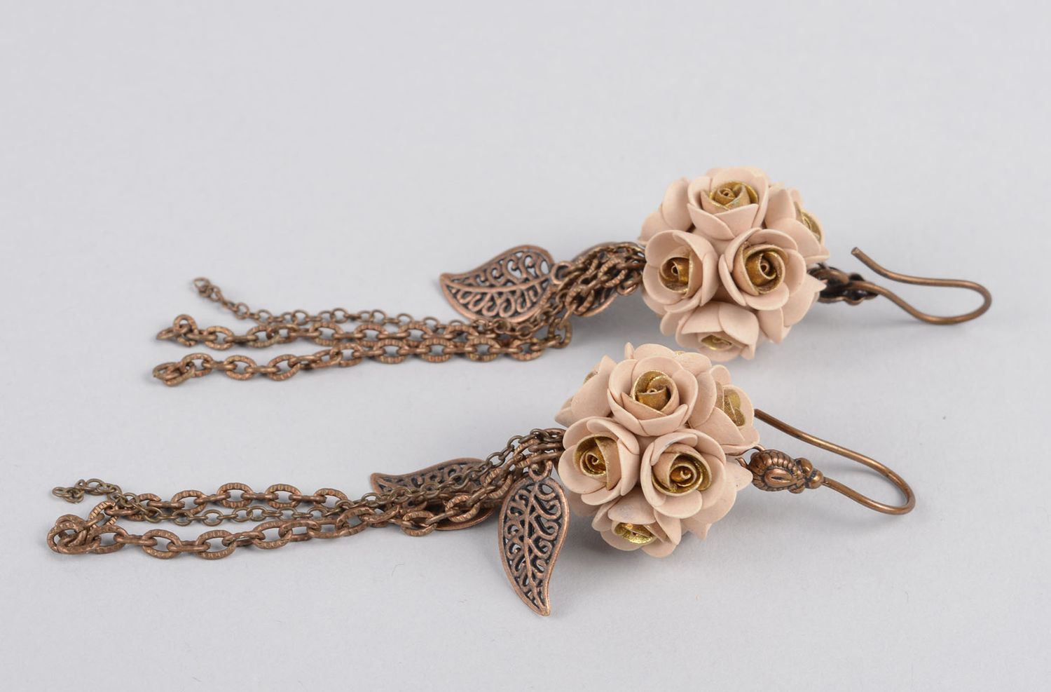 Handmade beautiful designer earrings stylish flower earrings cute jewelry photo 5