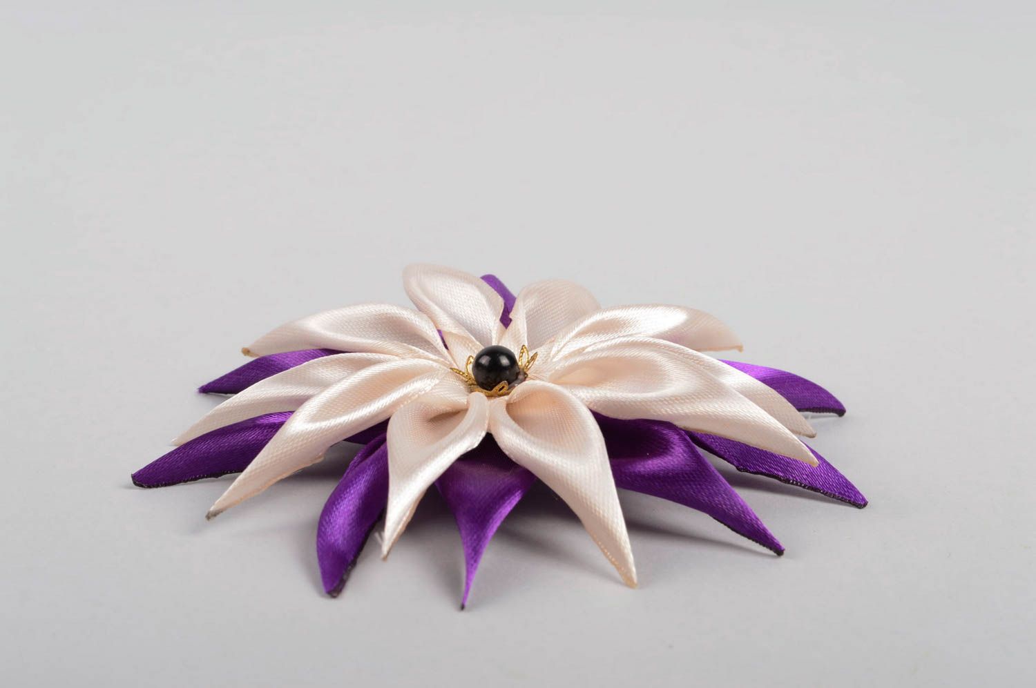 Авторское украшение ручной работы заколка с цветком аксессуар для волос фото 3
