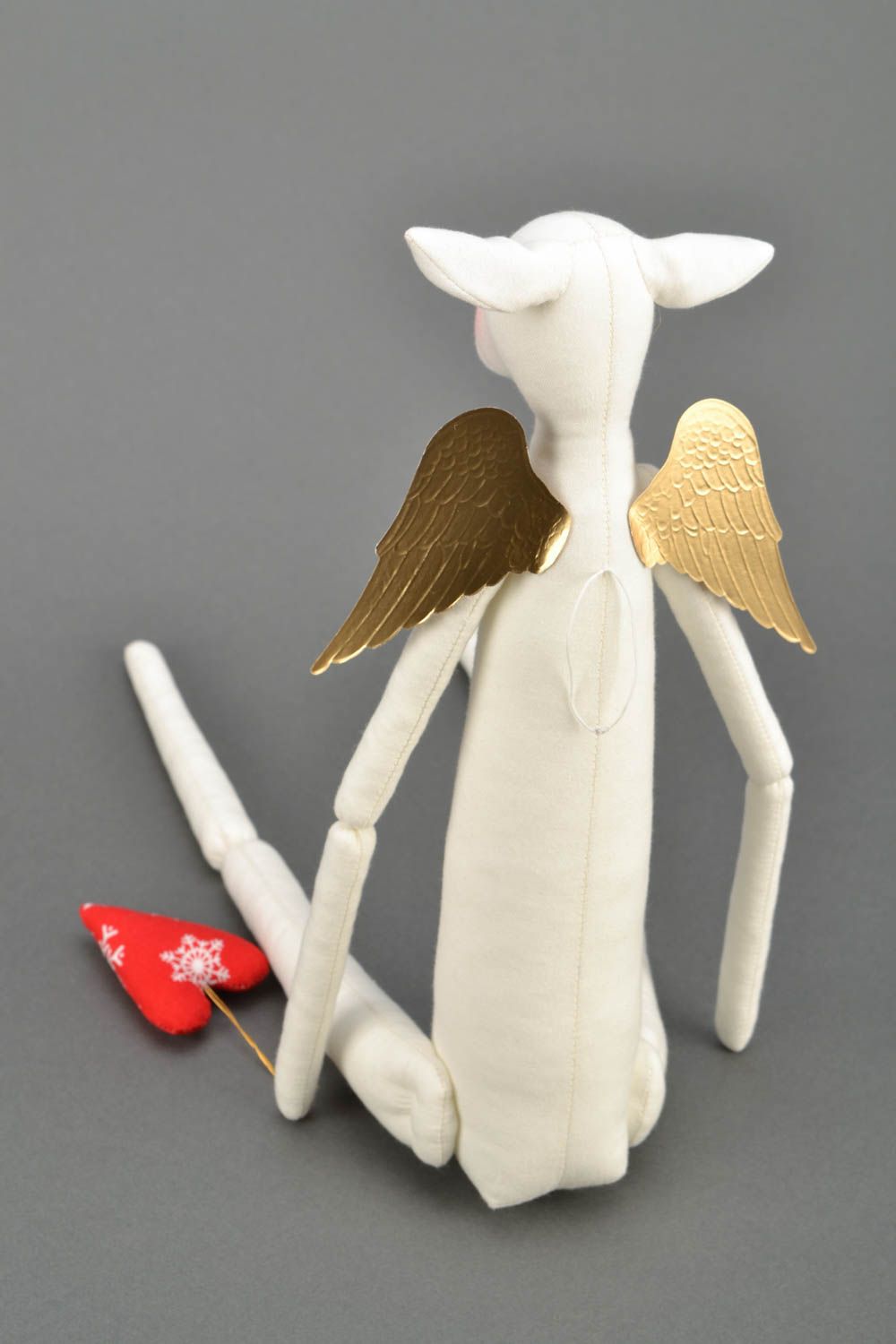 Bambola bella in stoffa fatta a mano pupazzo tessile originale pecorella foto 4