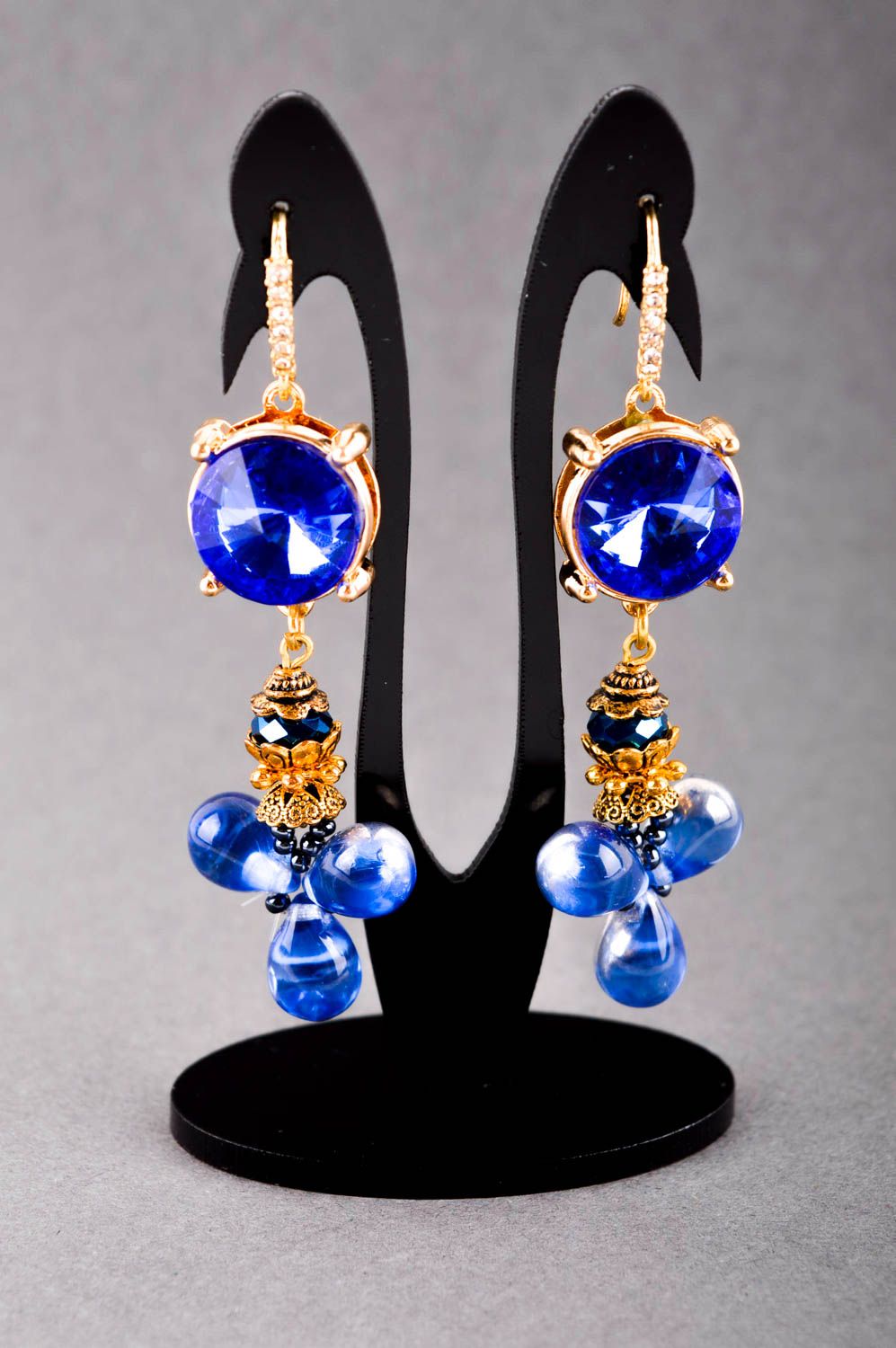 Handmade earrings designer earrings unusual accessory for women stone earrings photo 1
