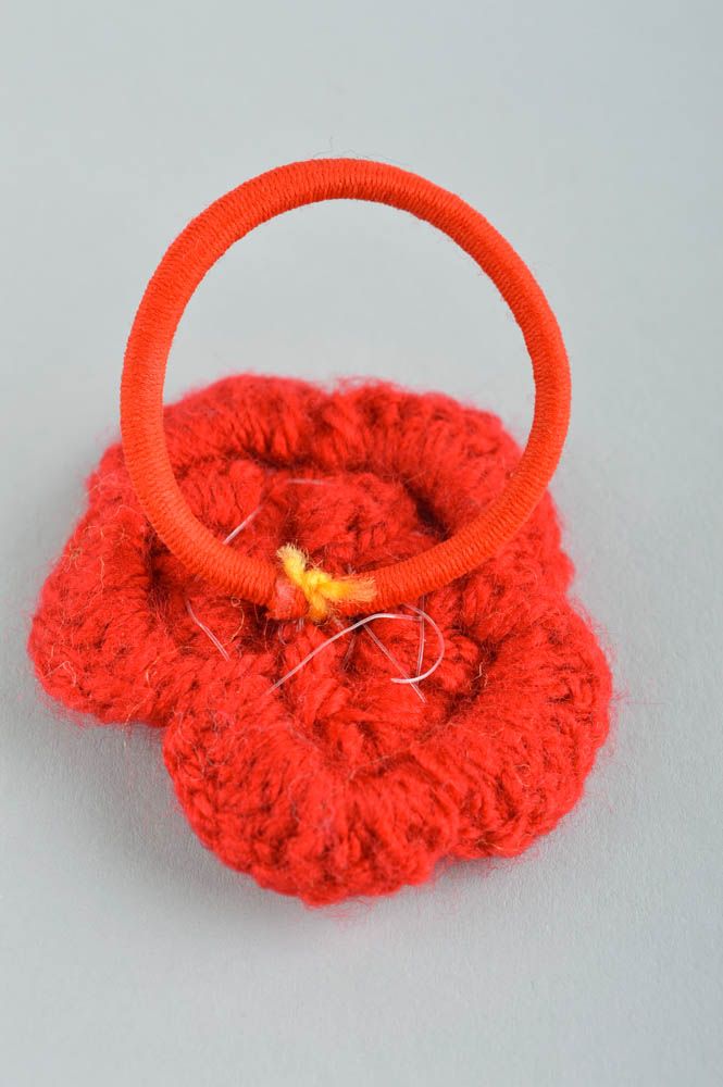 Handmade crochet hair scrunchy hair accessories crochet barrette gift for girl photo 5