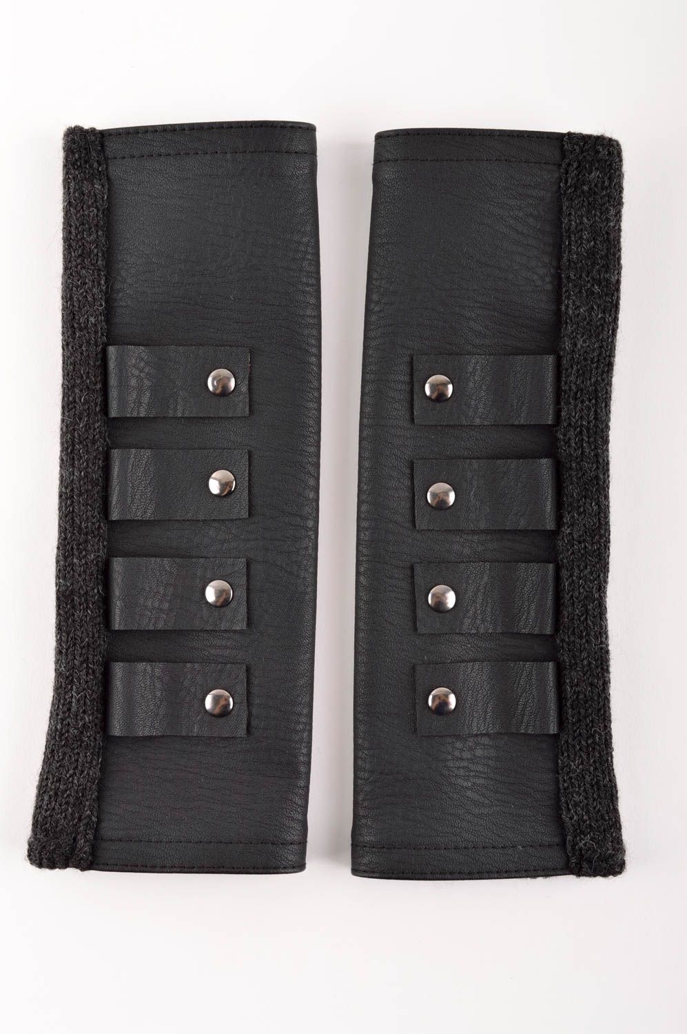 Handmade black cute mitts designer beautiful mitts unusual winter accessory photo 2