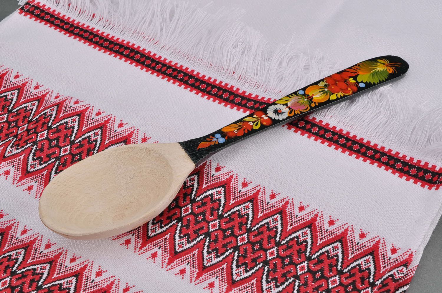 Tablespoon with painted handle photo 1