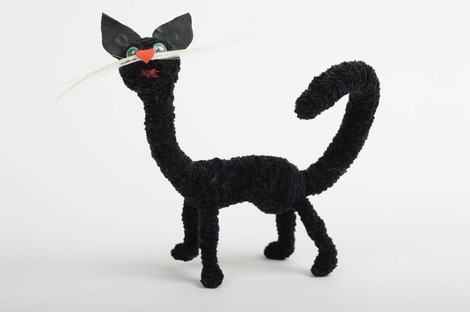 Handmade toy cat toy cat figurine nursery decor presents for kids home decor photo 1