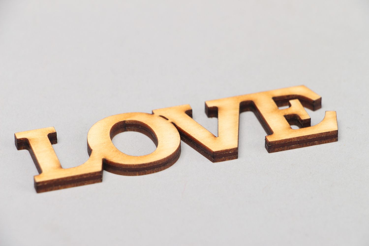 Chipboard en bois à décorer fait main Love photo 2