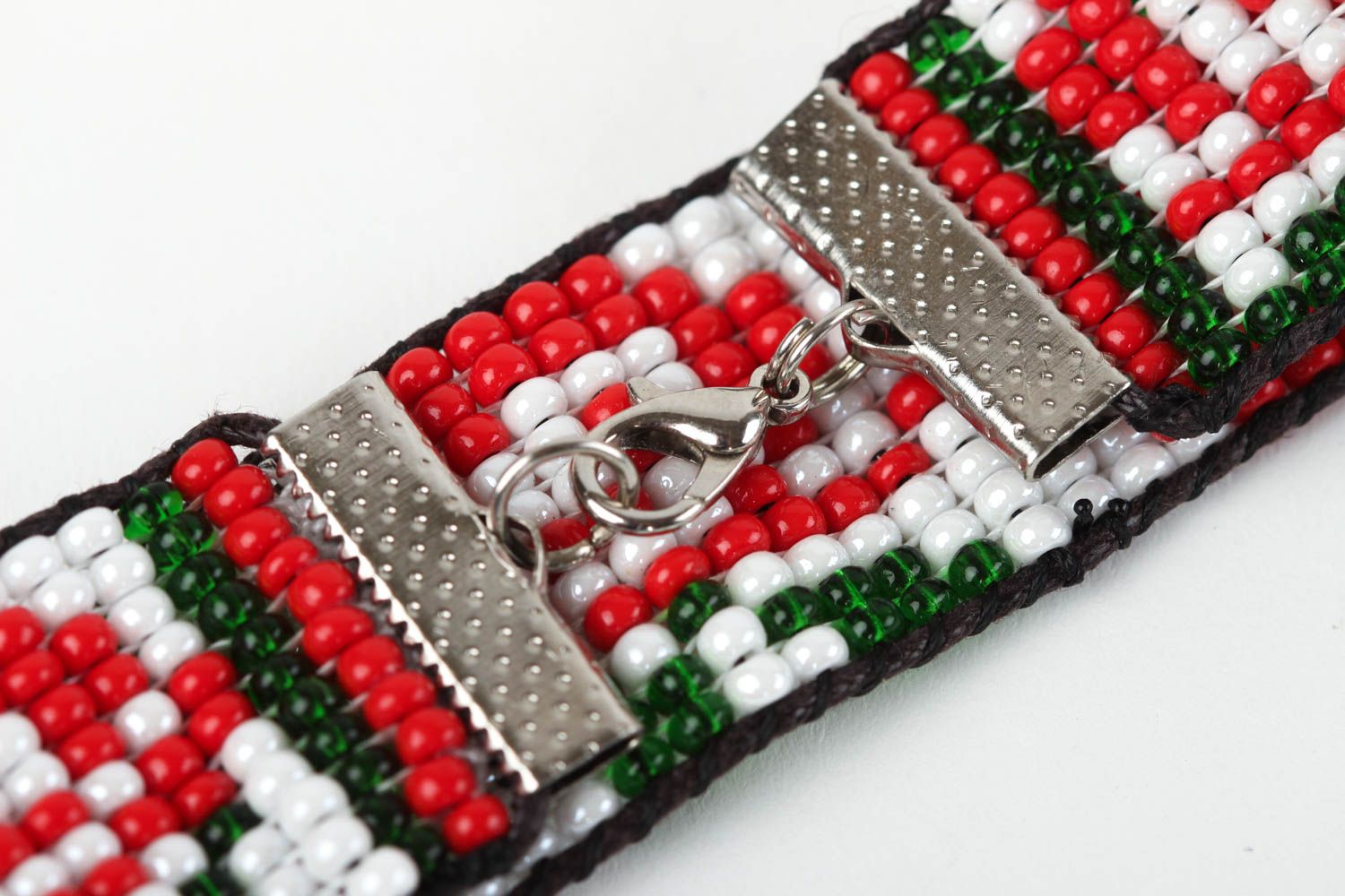 Браслет из бисера браслет ручной работы модный браслет с разноцветными узорами фото 4