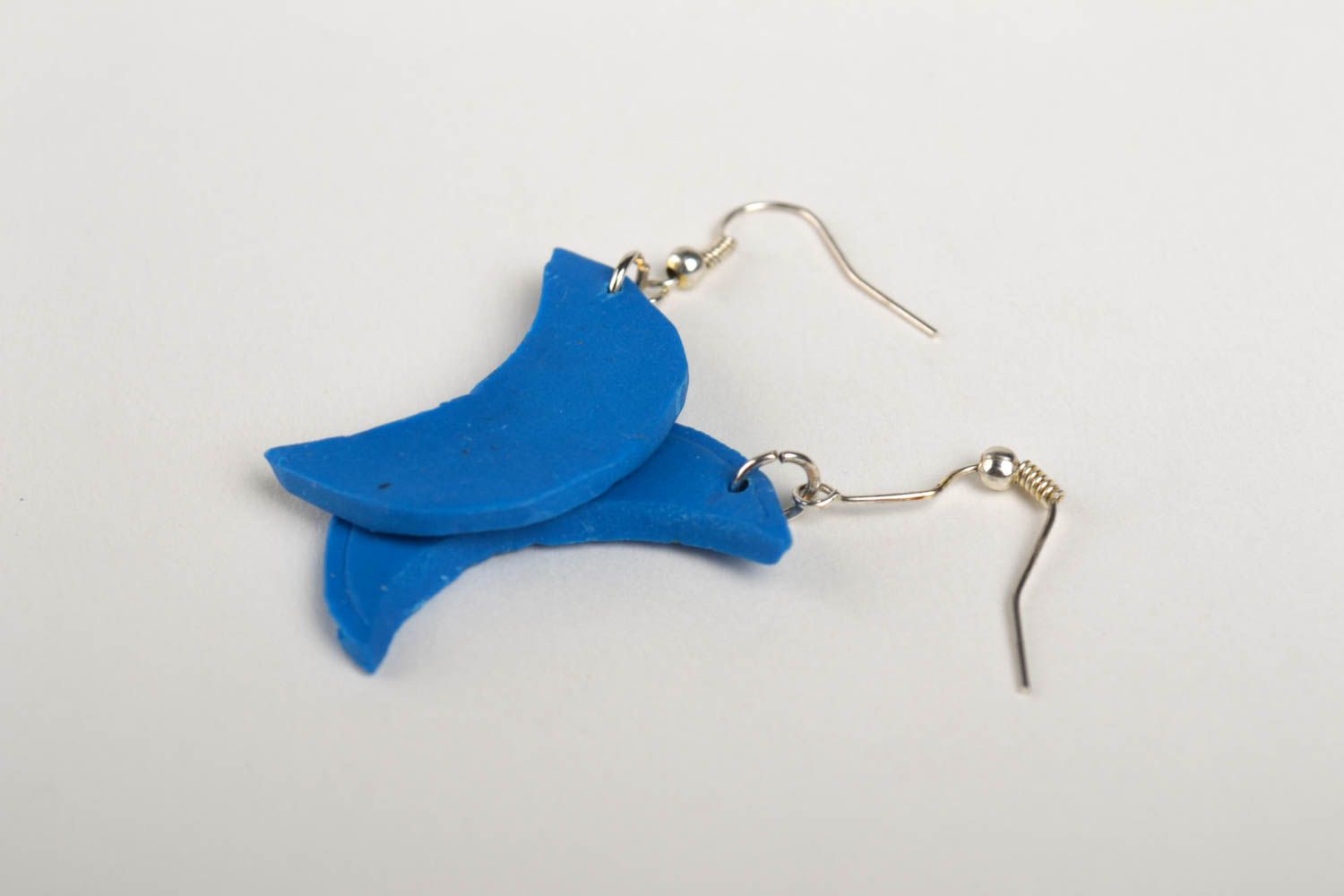 Handmade blue cute earrings designer stylish earrings elegant jewelry photo 2
