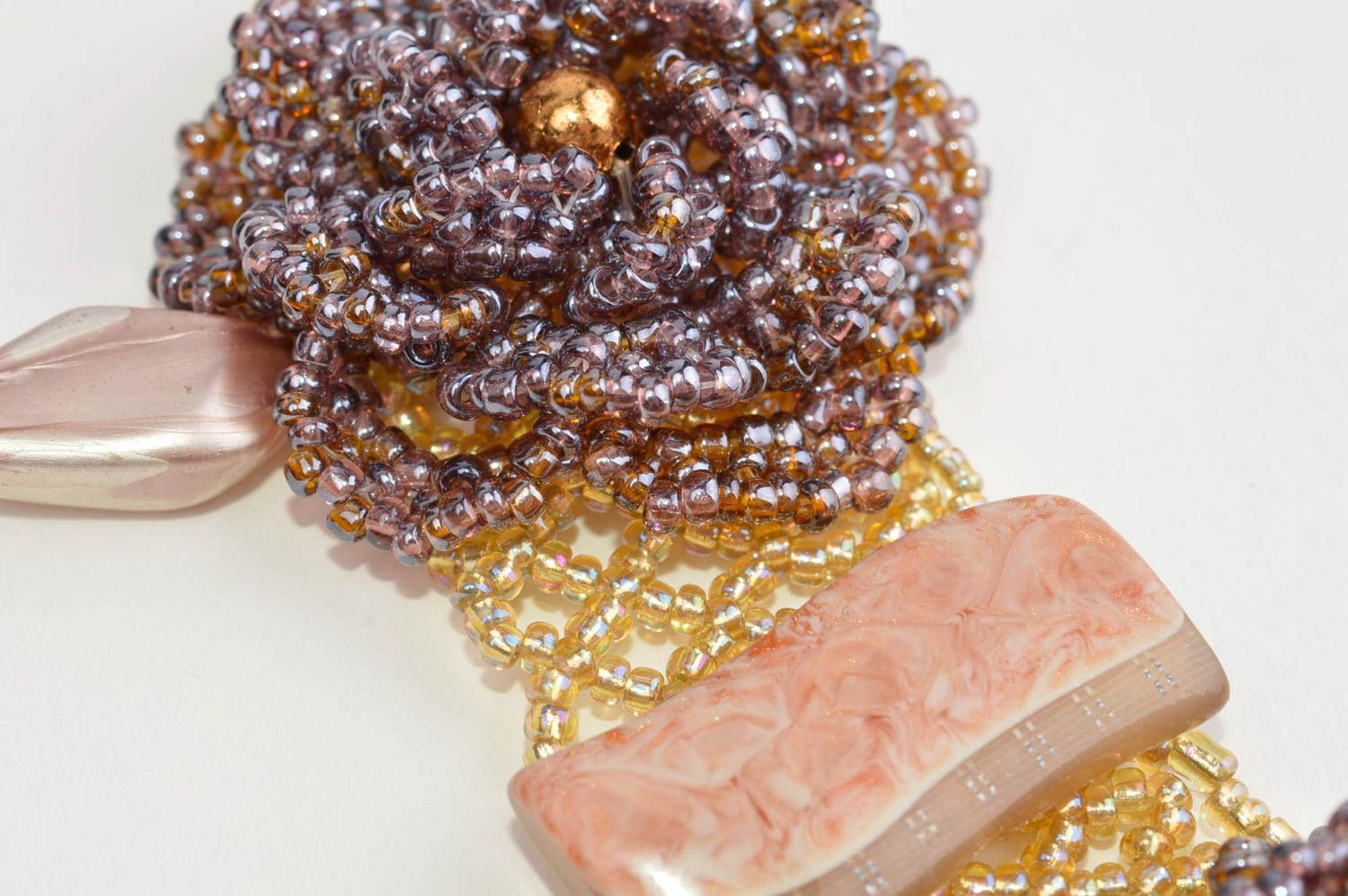 Flower necklace stylish bijouterie seed bead necklace fashion elegant necklace photo 5
