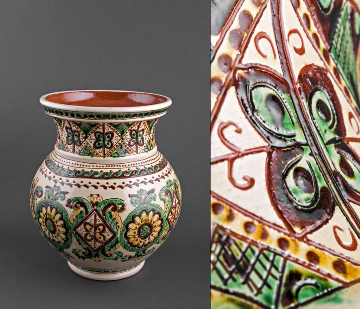 Роспись керамической вазы