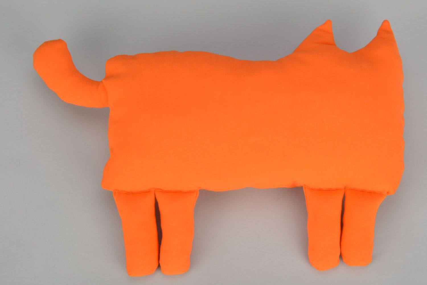 Peluche en tissu Chat-orange faite main photo 4