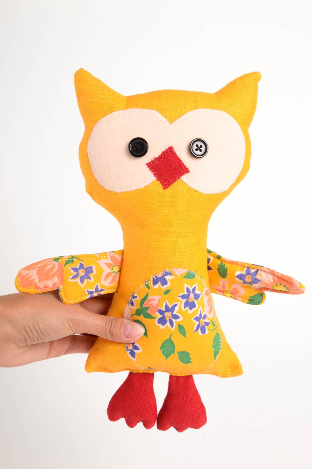 Juguete artesanal de tela muñeca de peluche regalo original para niño Lechuza foto 2