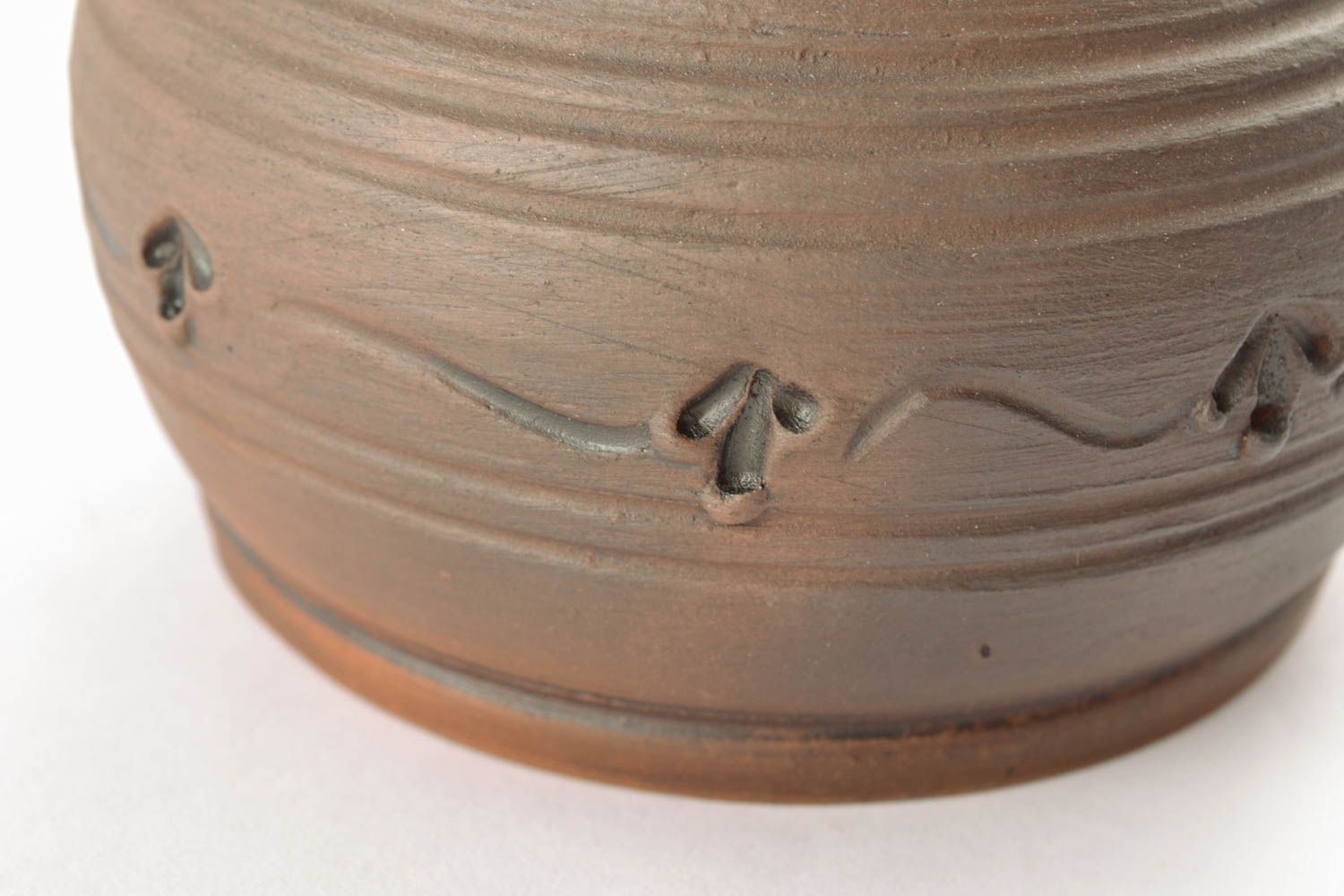 Керамическая турка коричневая  фото 4