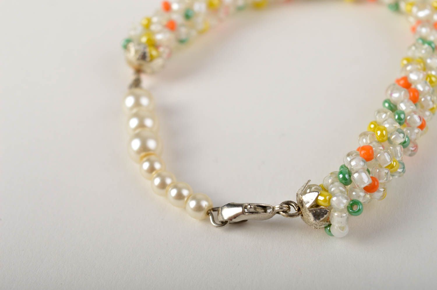Bracelet perles de rocaille Bijou fait main Accessoire original multicolore photo 3