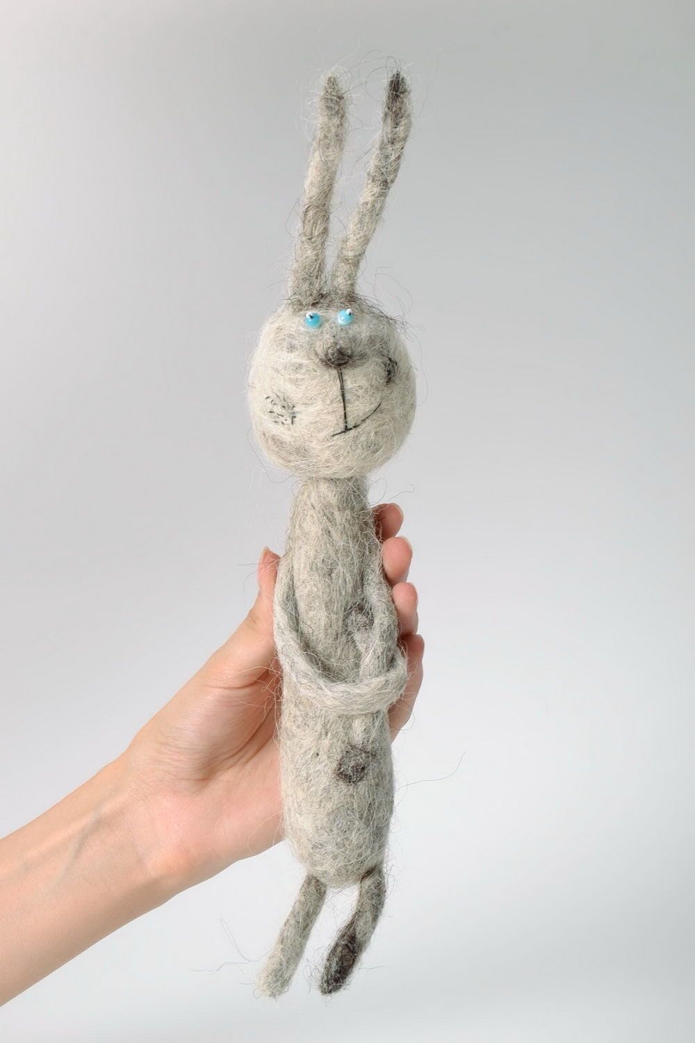 Brinquedo de lã feito à mão Coelho foto 3