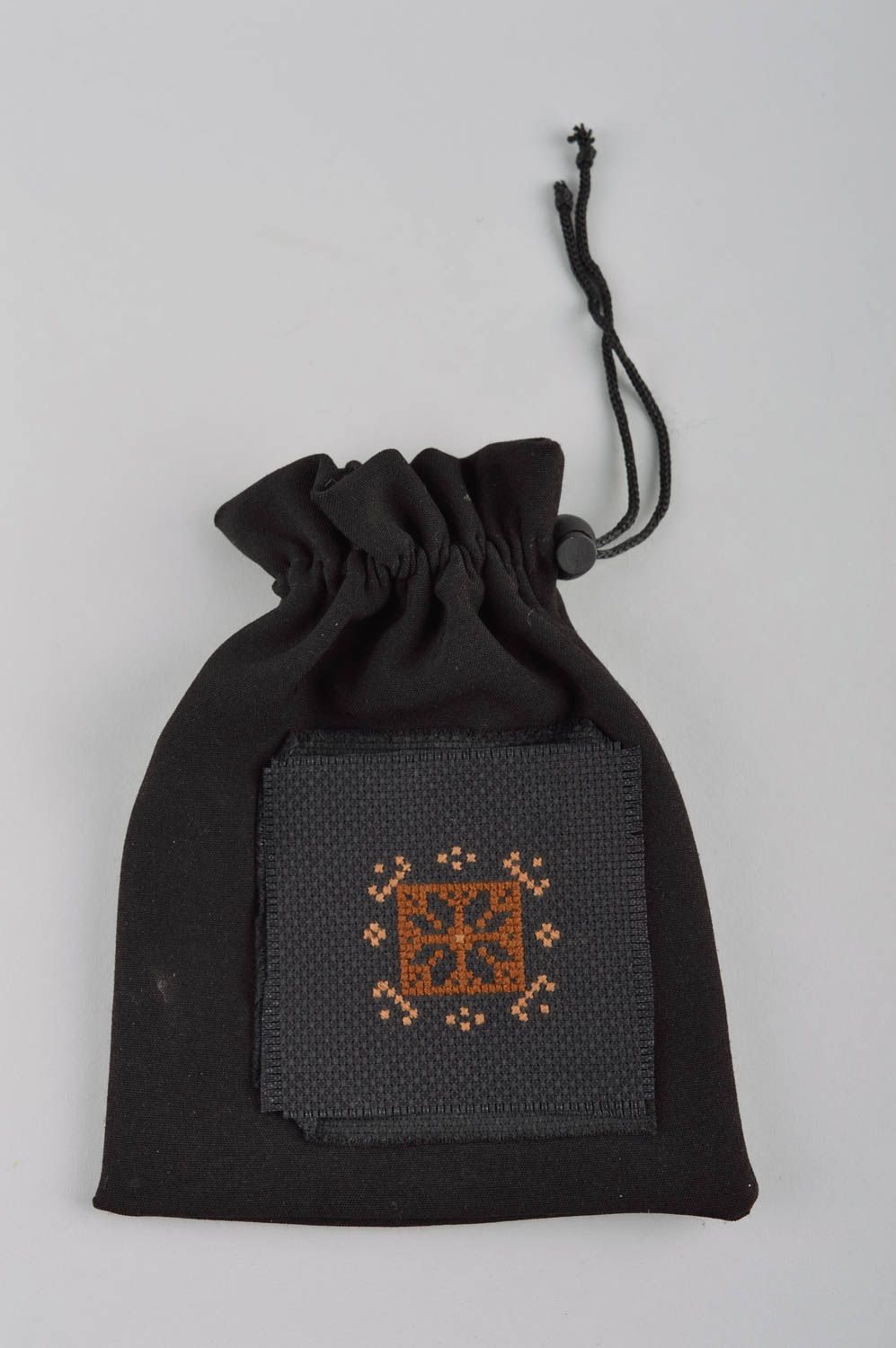 Женский кошелек мешочек для монет ручной работы с вышивкой кошелек из ткани фото 5