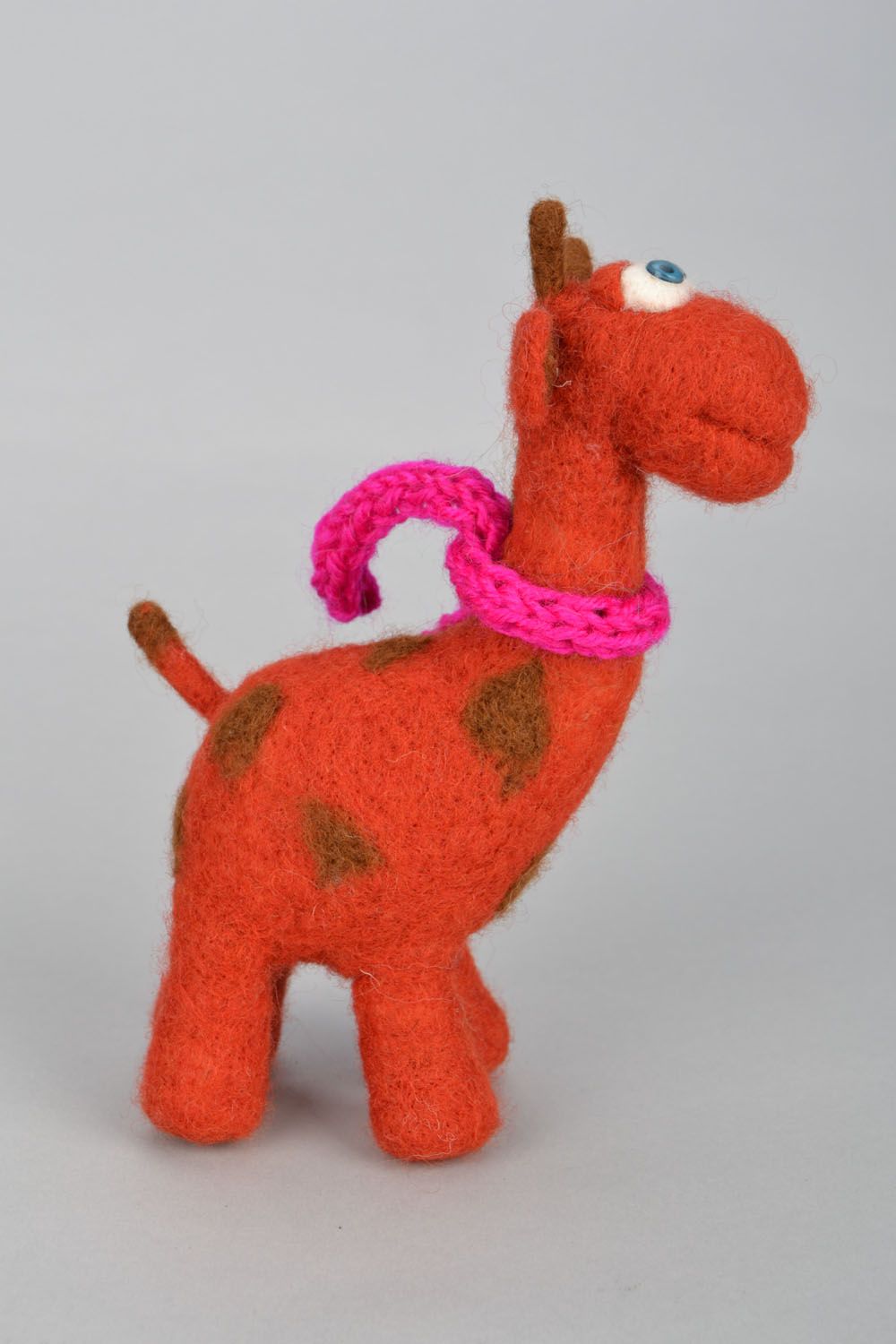 Brinquedo macio artesanal de feltro Girafa  foto 5
