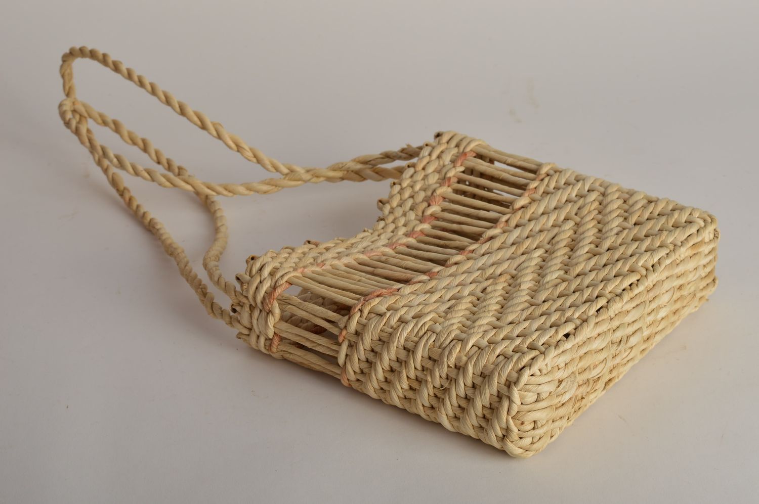 Bolso artesanal de hojas de maiz accesorio de mujeres trenzado regalo original foto 3