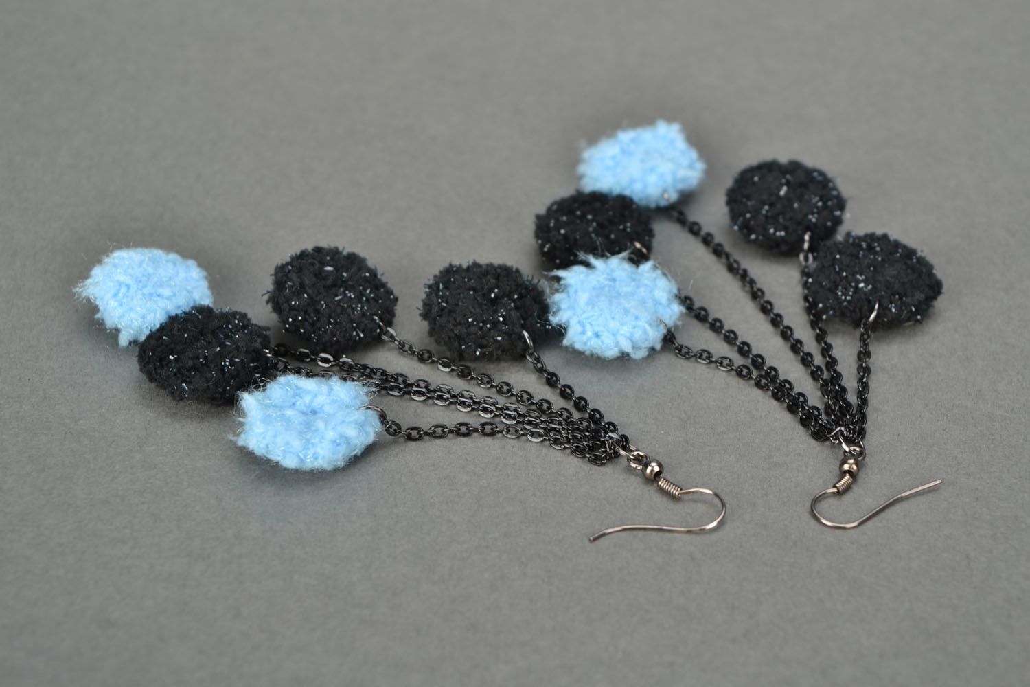 Homemade crochet earrings Balls photo 4