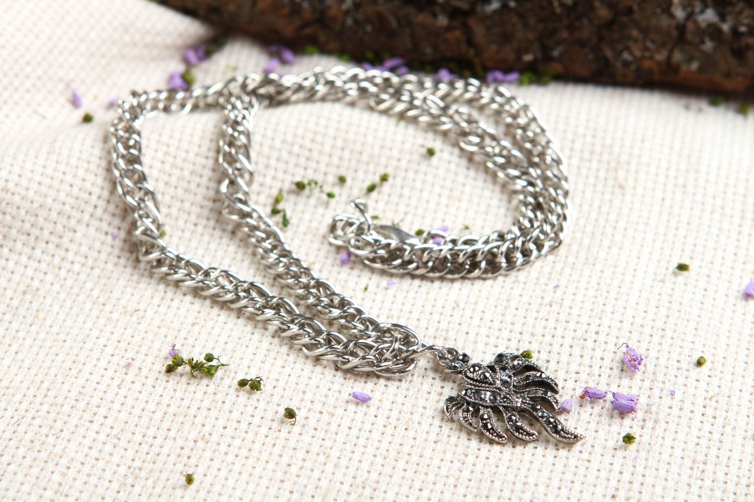 Unusual handmade metal pendant metal necklace designs accessories for girls photo 1
