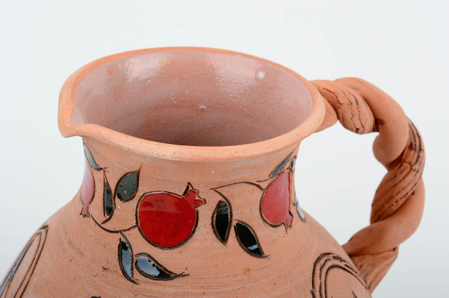Jarro de cerámica y vasos de barro artesanales regalo original para amigos foto 4