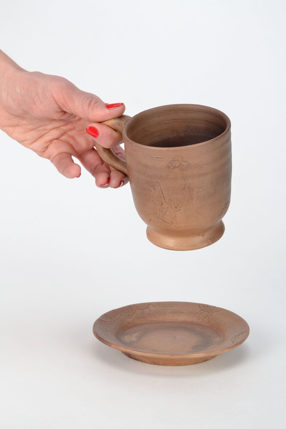 Taza cerámica con platillo Jirafa foto 4