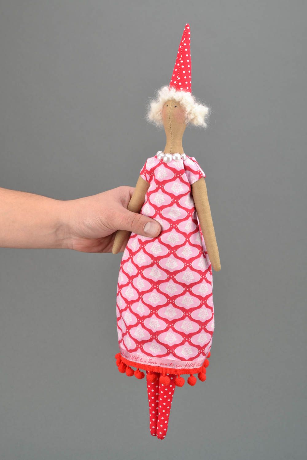 Puppe aus Stoff mit Ständer handmade foto 2
