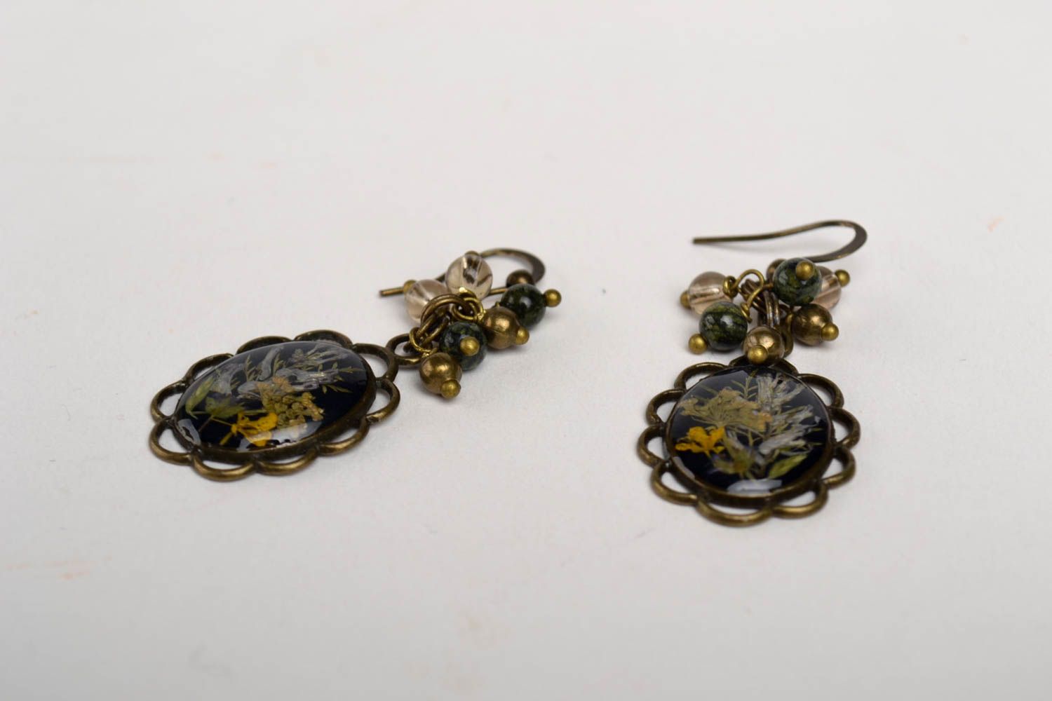 Handmade earrings with charms unusual beautiful earrings stylish jewelry photo 2