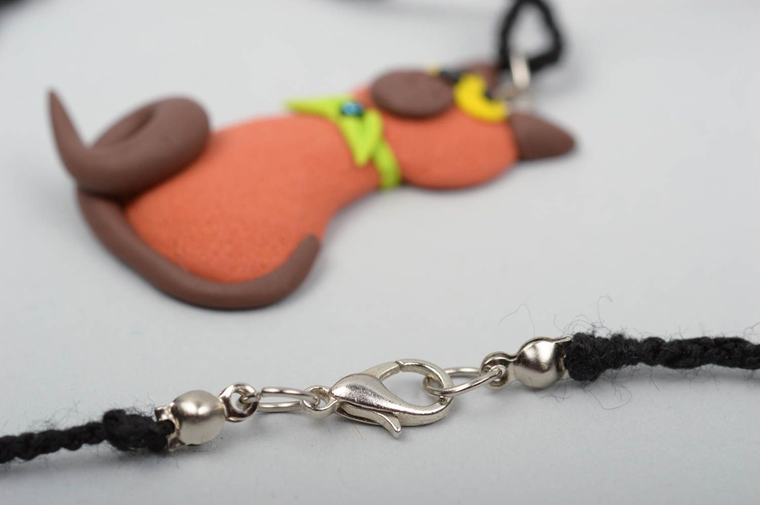 Handmade jewelry pendant necklace kids accessories polymer clay gifts for kids photo 3