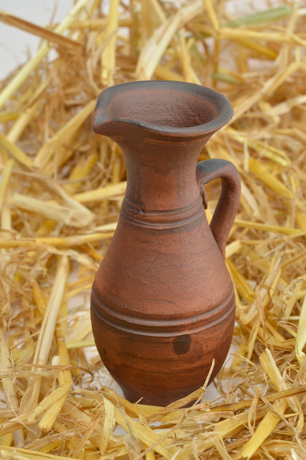 Wasserkrug Keramik handmade Wasser Kanne Öko Geschirr Ton Geschirr originell foto 2