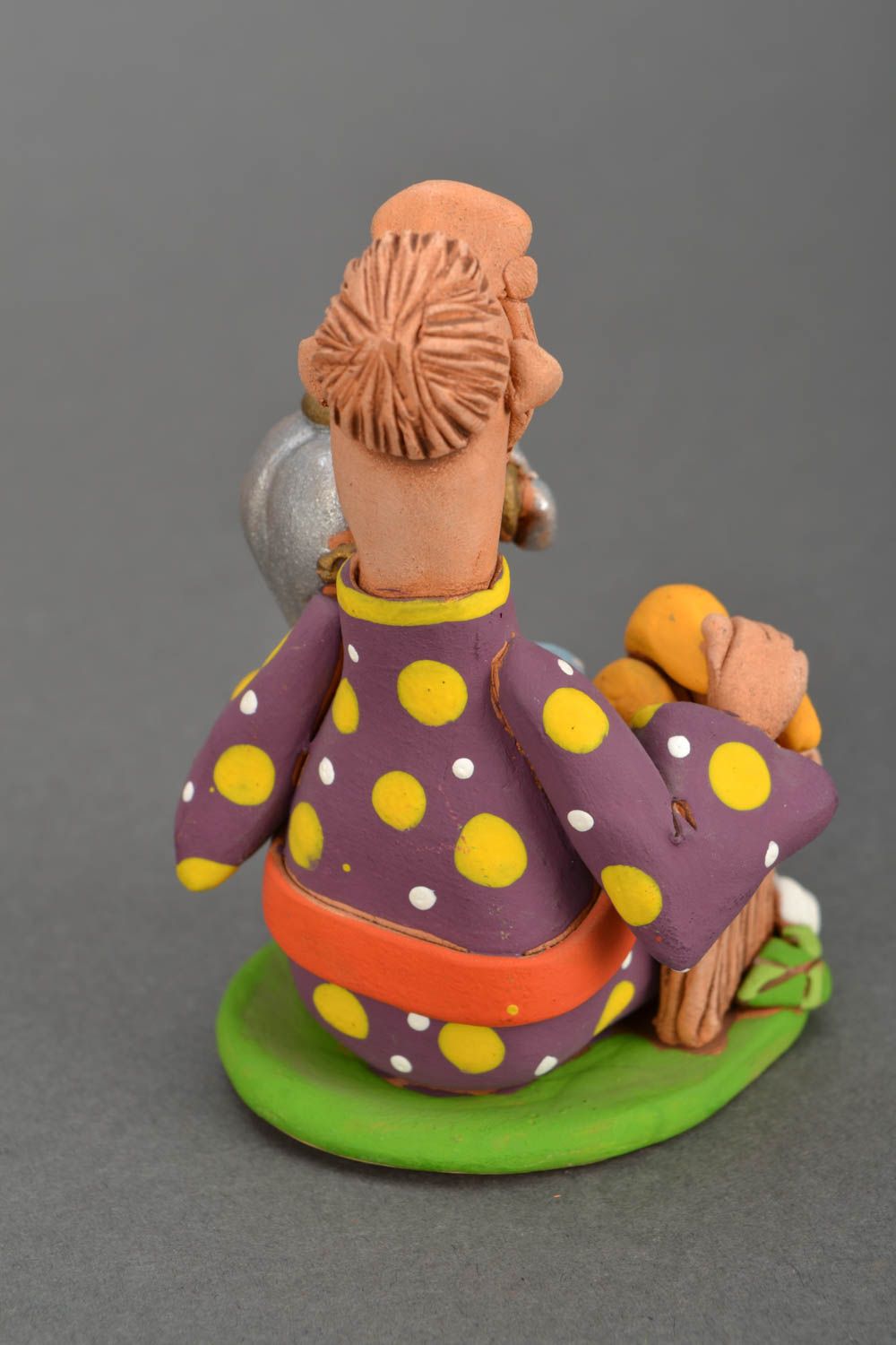 Statuina in ceramica fatta a mano figurina divertente souvenir originale foto 5