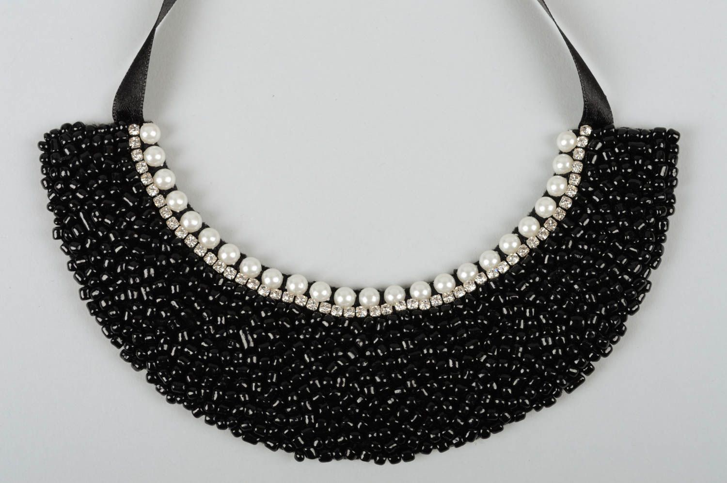 Designer black necklace evening elegant necklace stylish accessory for women photo 3