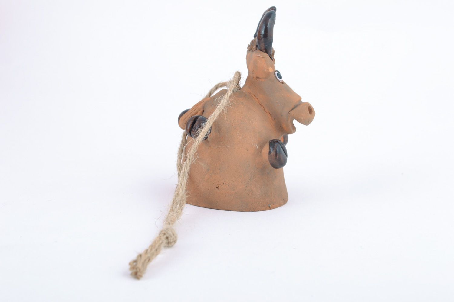 Campanello decorativo fatto a mano souvenir mucca in ceramica da appendere   foto 4
