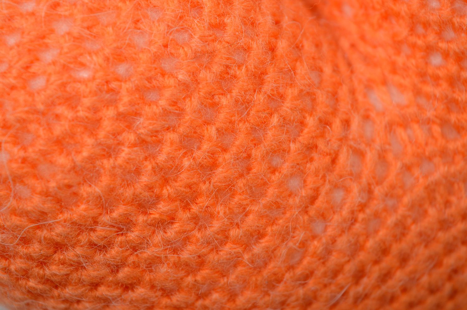 Интерьерная игрушка вязаная Оранжевый котик фото 5